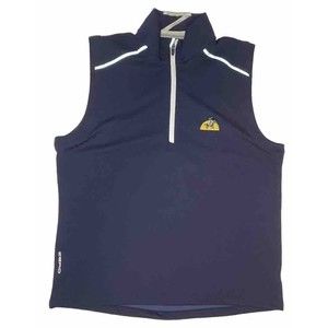Zero Restriction Vest Men’s Large Navy 1/4 Zip Pullover Sleeveless Polo Logo